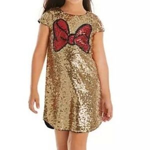 Disney Minnie Mouse gold sequin dress 1